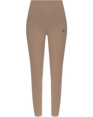 adidas By Stella McCartney Training Leggings With Ruching - Natural