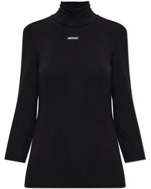 ROTATE BIRGER CHRISTENSEN Top With Logo - Black