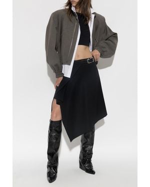The Attico Jacket With Sewn-In Shoulder Pads - Black
