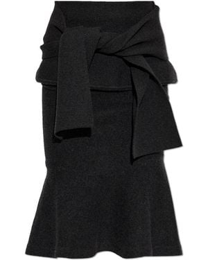 Jacquemus Wool Skirt 'Fiocco' - Black