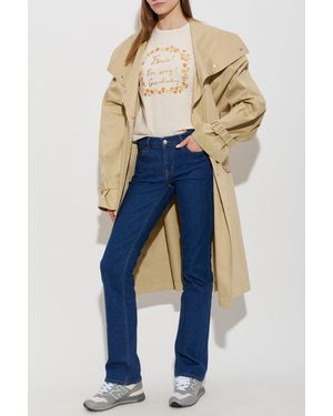 RE/DONE T-Shirt '1950S Boxy Tee Florals' - Blue