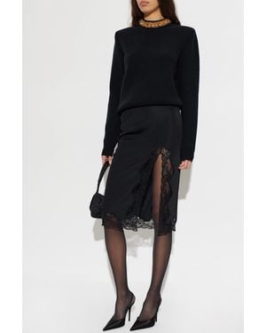 Balmain Embellished Neckline Sweater - Black