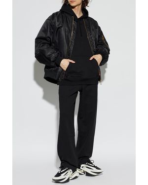Balmain Wide-Leg Sweatpants - Black