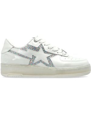 A Bathing Ape Sports Shoes With Logo - White