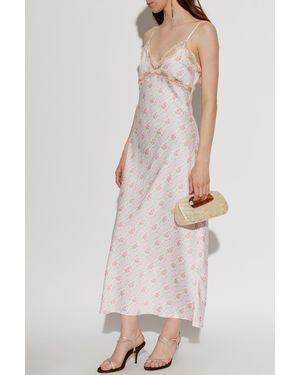 LoveShackFancy 'Idris' Dress With Sewn-On Appliqués - Pink