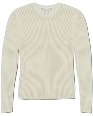 Helmut Lang Ribbed Long-Sleeve Top - White