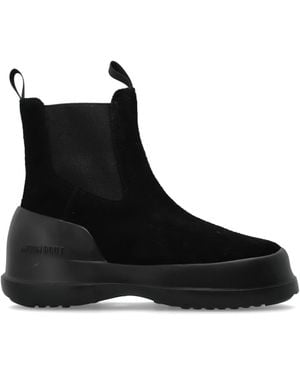 Moon Boot Snow Boots Mb Luna Chelsea Suede - Black