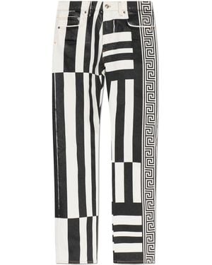 Versace Jeans With Stripe Pattern - White