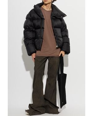Rick Owens Quilted Jacket With Stand-Up Collar - Black