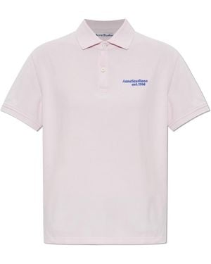 Acne Studios Short-Sleeved Polo - Pink