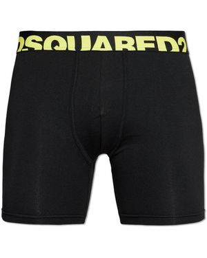 DSquared² Cotton Boxers With Logo - Black
