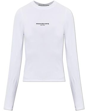 Alexander Wang Top With An Embossed Logo - White