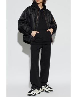 Balmain Wide-Leg Sweatpants - Black