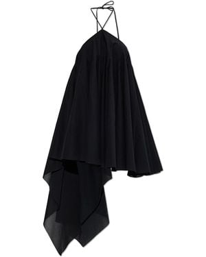 Jacquemus Pleated Asymmetrical Dress - Black