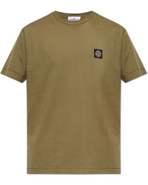 Stone Island T-Shirt With Logo - Green