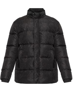 Etro Puffer Jacket With Logo - Black