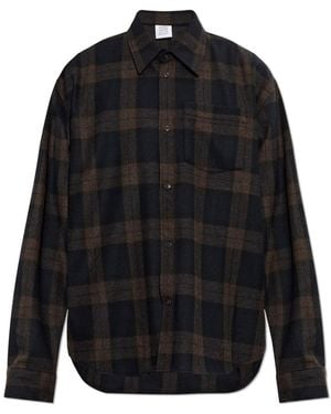 Vetements Wool Shirt With A Check Pattern - Black