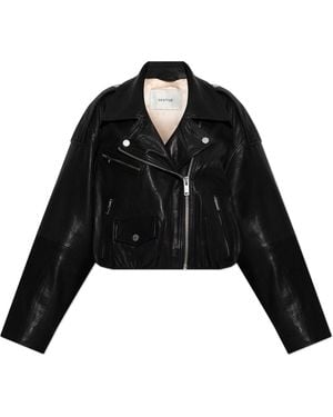 Gestuz Leather Jacket 'Gzdiana' - Black
