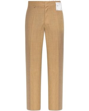 MM6 by Maison Margiela Wool Trousers - Natural