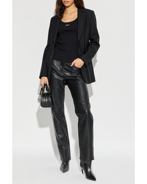 Moschino Blazer Made From Combined Fabrics - Black
