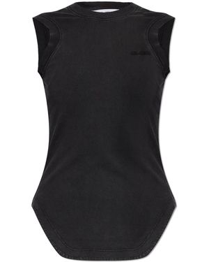 The Attico Top With "Z" Logo - Black