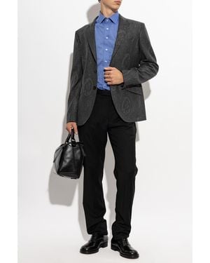 Etro Shirt With Embroidered Logo - Blue