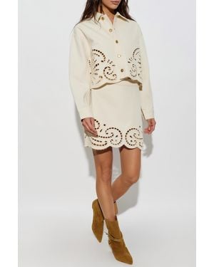 Ulla Johnson 'Cadiz' Denim Skirt - Natural