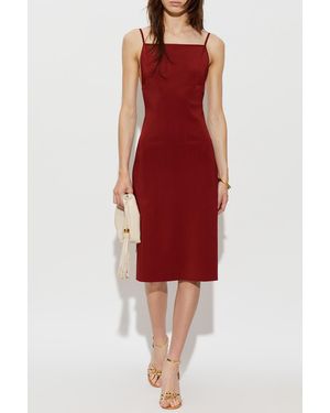 Ferragamo Off-Shoulder Dress - Red