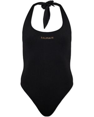 Balmain One-Piece Swimsuit - Black