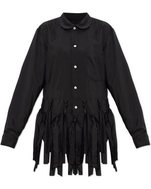 Comme des Garçons Shirt With Fringes - Black