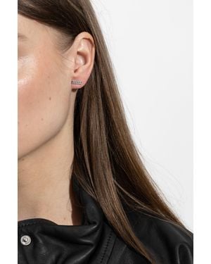 AllSaints Earrings With Glass Pearls - Black