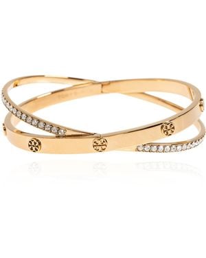 Tory Burch Bracelet With Shimmering Crystals - Metallic