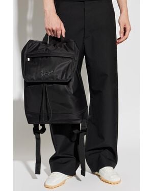 KENZO Backpack With Embroidered Logo - Black