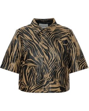 Munthe Leather Shirt "Lipper" - Black