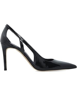 Stuart Weitzman "Stuart Power Cutout" Court Shoes - Black