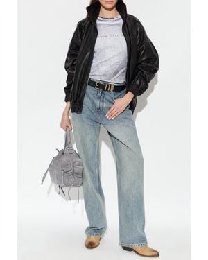 Acne Studios Leather Jacket With 'Vintage' Effect - Black