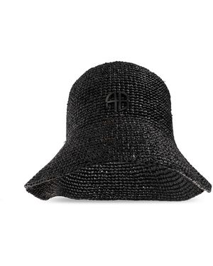 Anine Bing Straw Hat 'Cabana' - Black