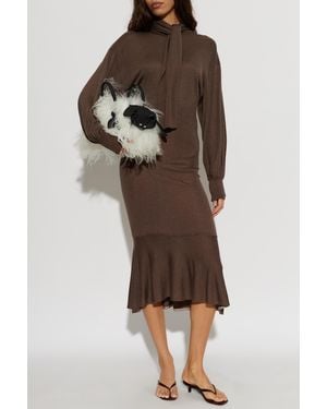 Jacquemus Long Dress 'Losange' - Brown