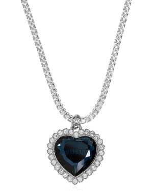 Vetements Necklace With Heart Pendant - Blue