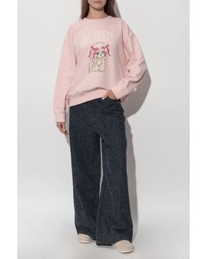 Ganni Wide-Leg Jeans - Multicolor