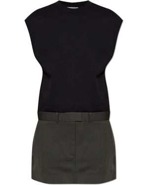 Acne Studios Dress Made From Combined Fabrics - Black