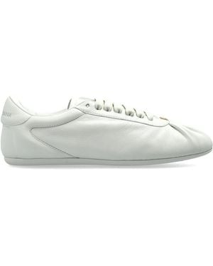 Dolce & Gabbana Leather Logo-Appliqué Low Top Trainers - White