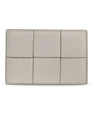Bottega Veneta Leather Card Holder - Grey