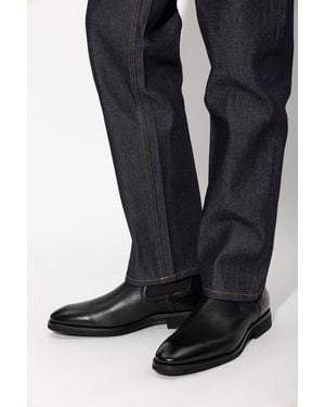 Tom Ford Leather Ankle Boots - Black