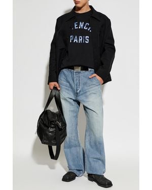 Givenchy Cotton Jacket With Logo Patch - Black