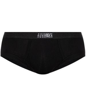 MM6 by Maison Margiela Briefs With Logo - Black