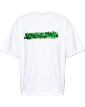 Balenciaga T-Shirt With Print - Blue