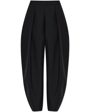 Rohe Wool Pleated Trousers - Black