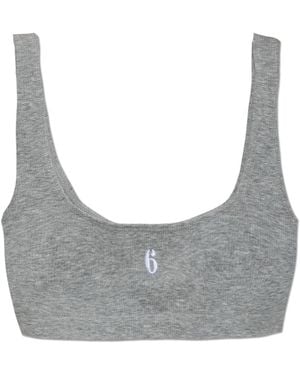 MM6 by Maison Margiela Bra With Logo - Grey
