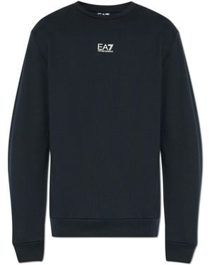 EA7 Sweatshirt With Printed Logo - Blue